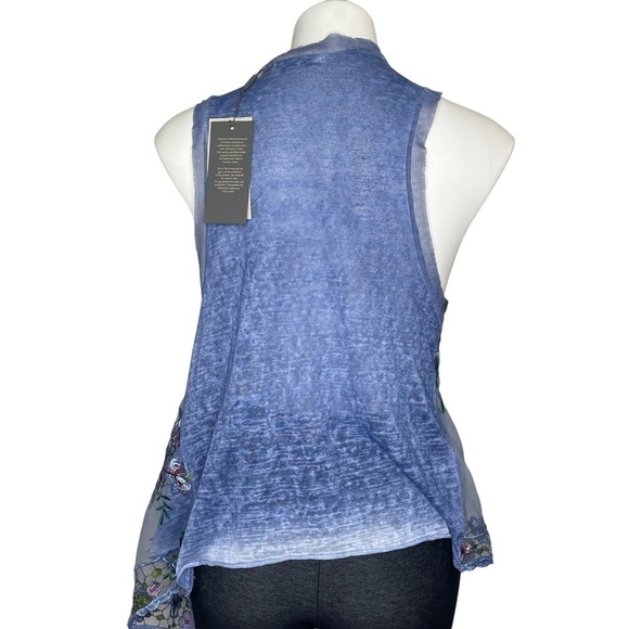 LOLA embroidered open vest NWT - Picture 3 of 7